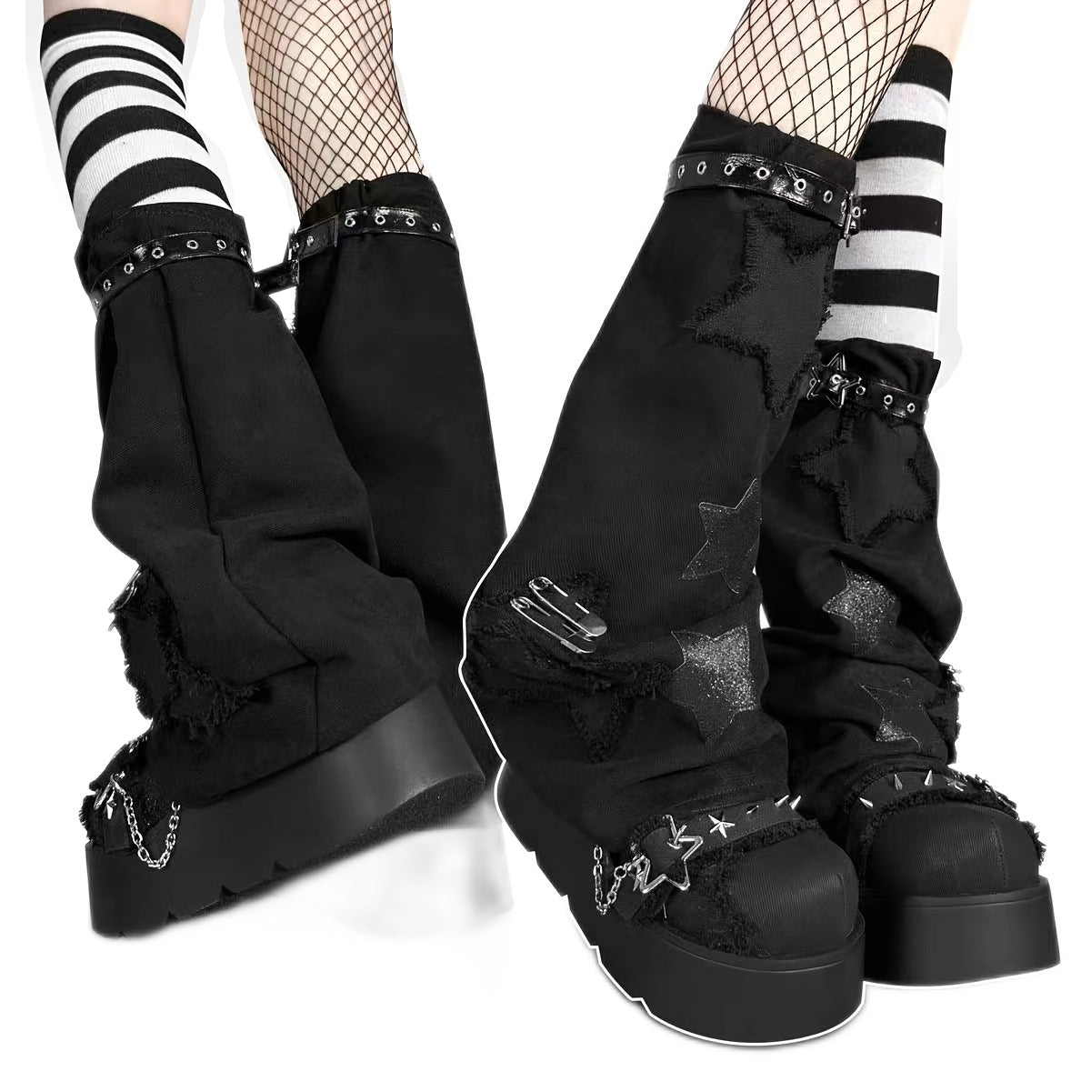 Embroidery Pentagram Female Mid-calf Length Loose Socks