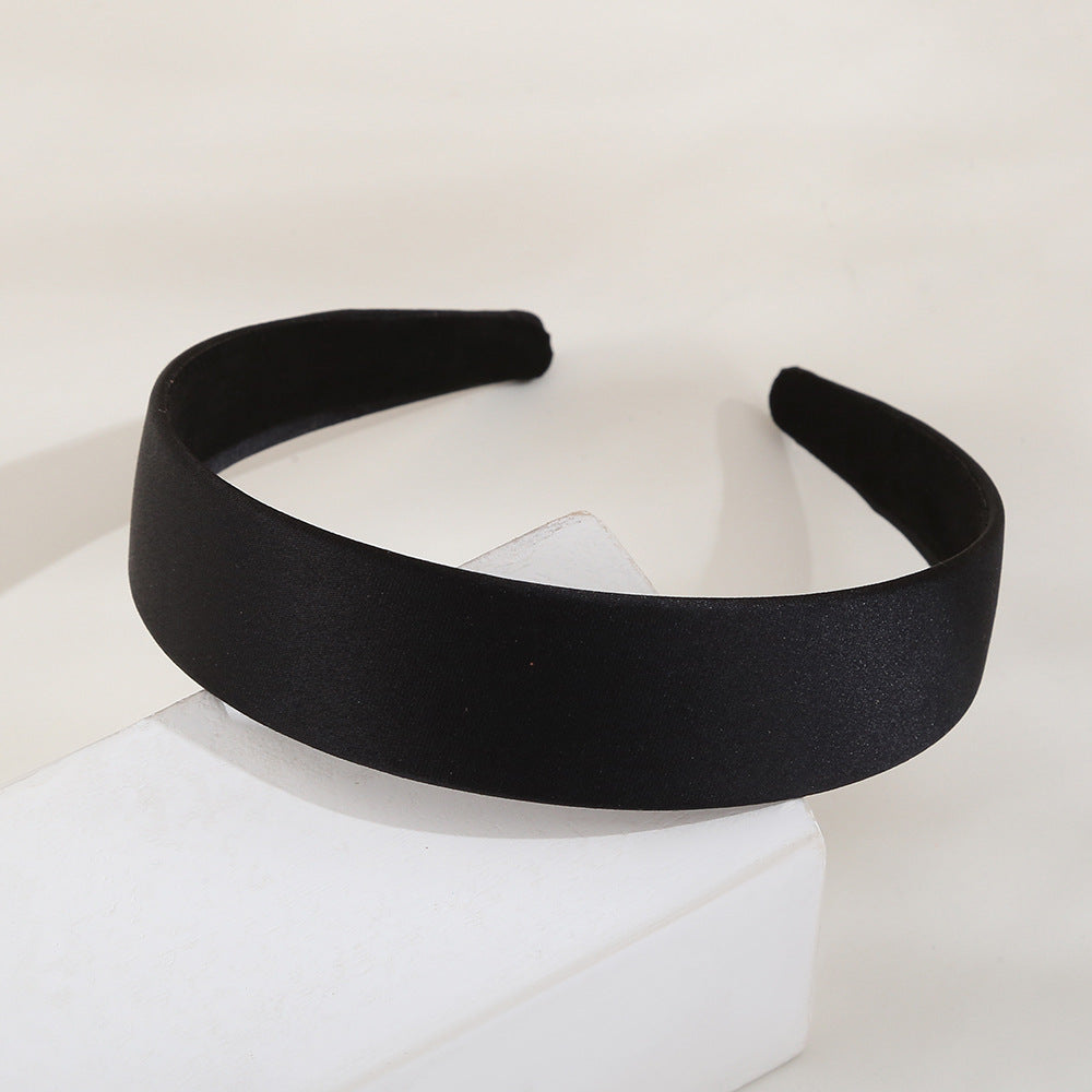 Color Elegant Headband Solid Color Baidu Headband Wide Fabric High Skull Top Headband