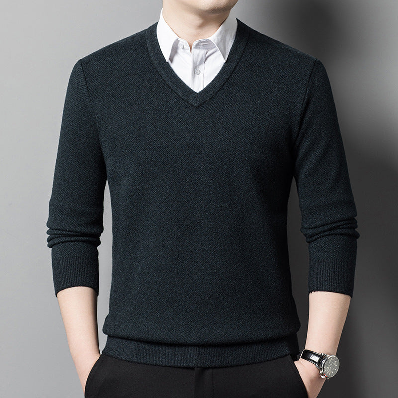 Woolen Sweater Men's Thick Men's Middle-aged Business