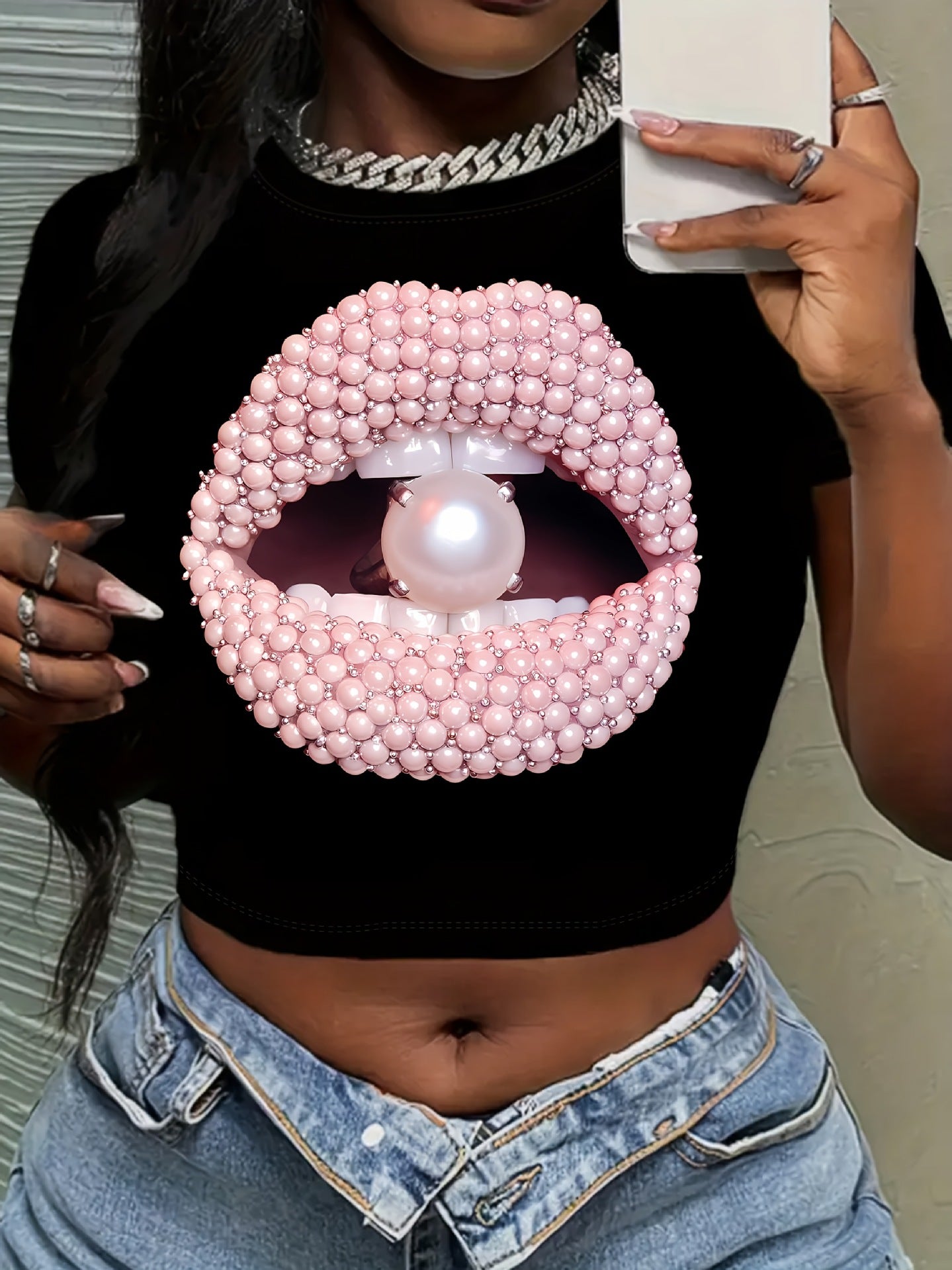 Printed Round Neck Short Sleeve