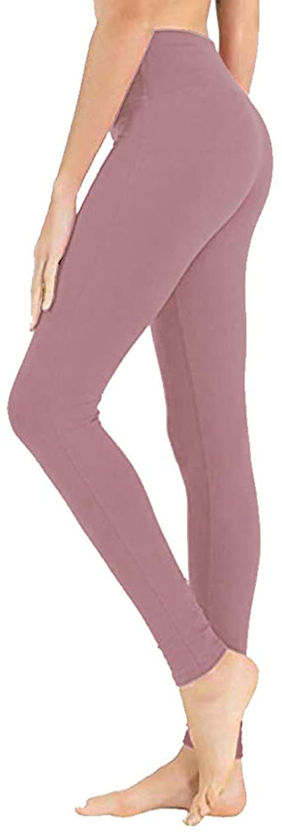 Solid Color High Waist Cropped Leggings