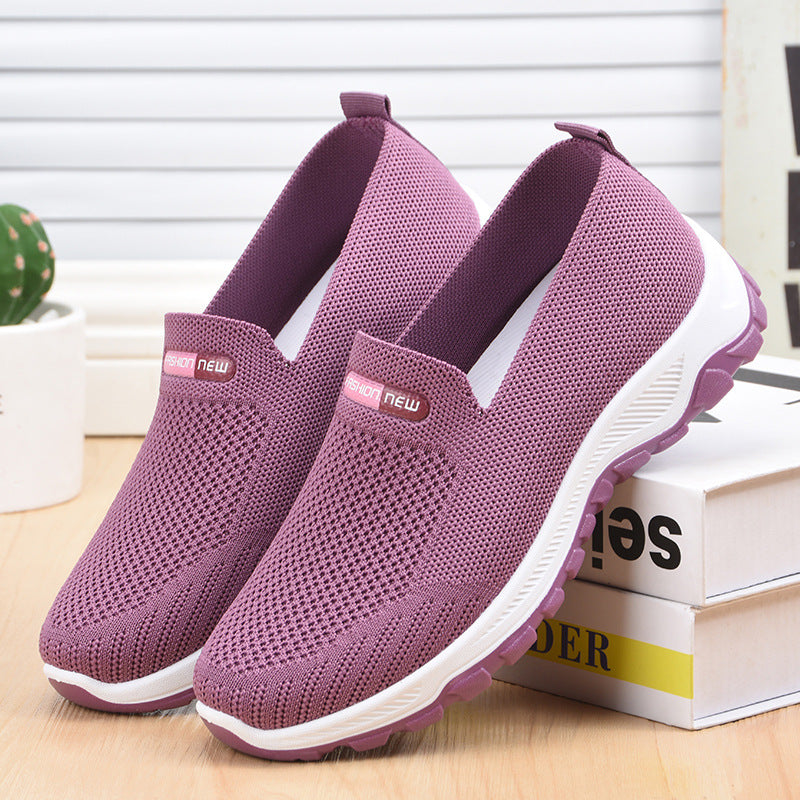Women's Fashion Casual Flyknit Flat Sneakers