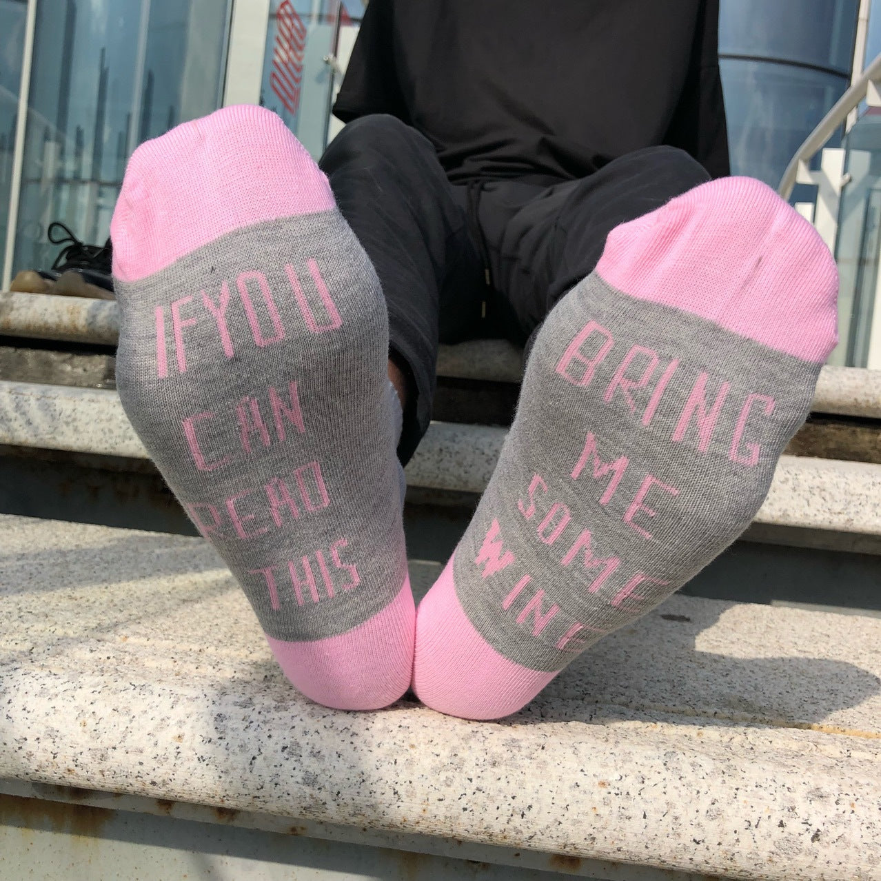 Three-bar Trendy Socks Trend Letter Cotton Tube Socks