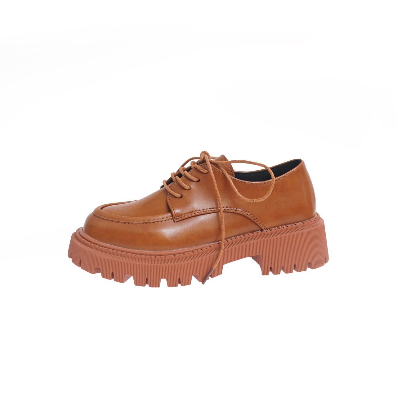 Thick-soled Leather Shoes Soft Thick Heel Women's Shoes