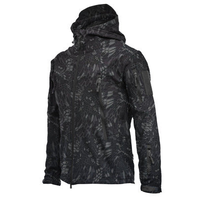 Herrejakke overalls Vandtæt fleece camoufleret softshell-beklædning Taktisk udendørs hold varmen