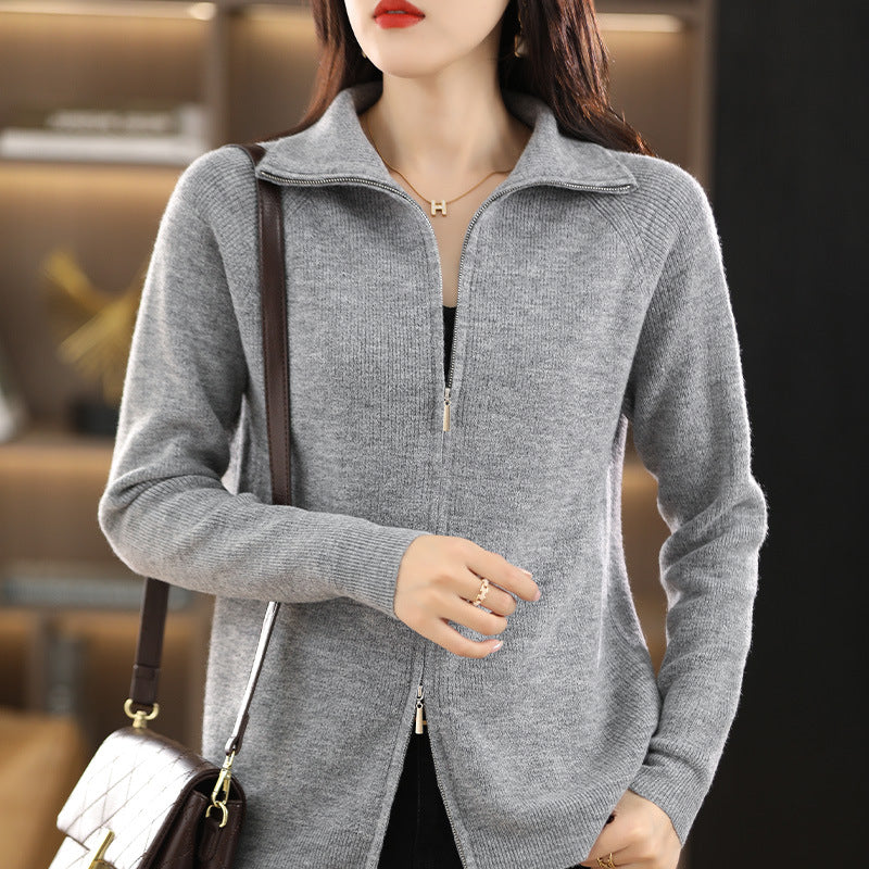 Knitted Cardigan Women's Long-sleeved Sweater