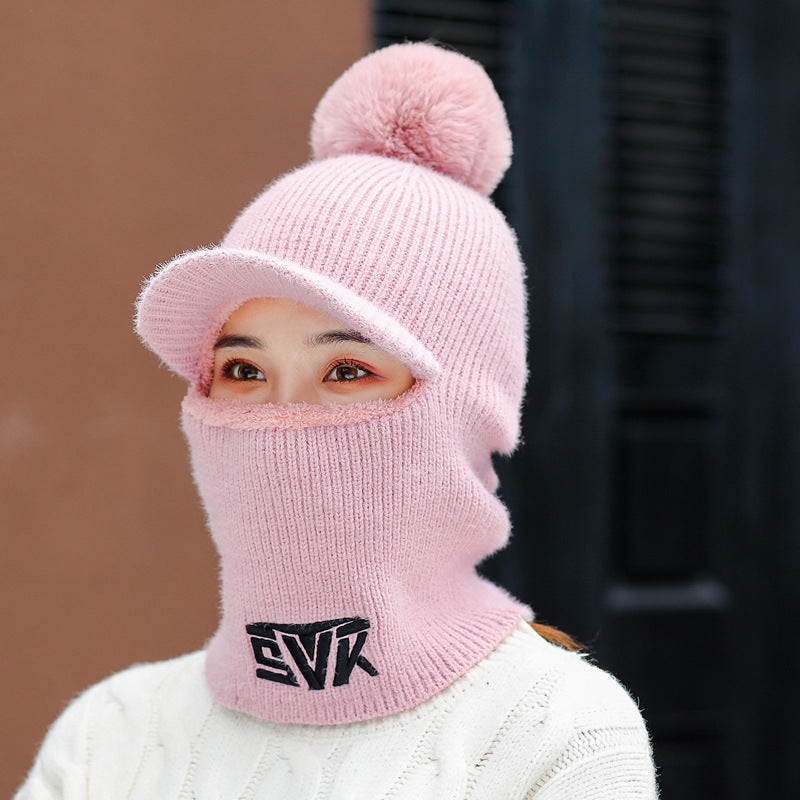 Men's And Women's Winter Warm Mask Cold Hat