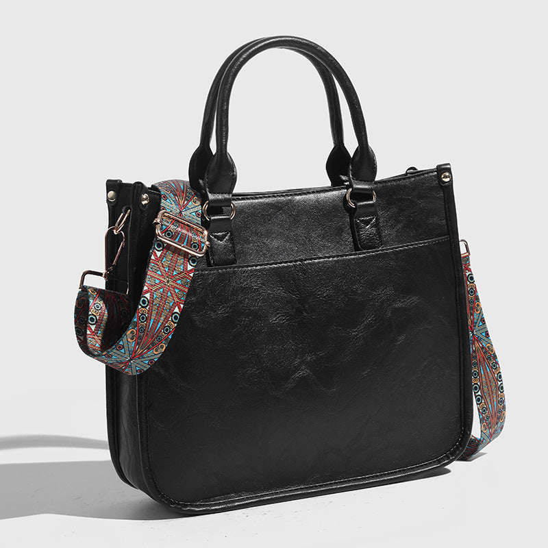 Soft Leather Large Capacity Crossbody Shoulder Tote Bag