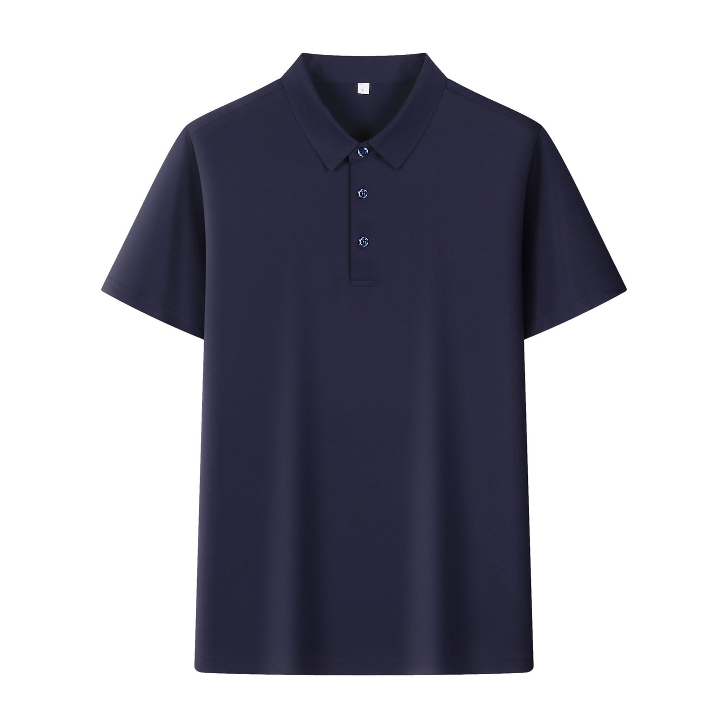 Ice Silk Seamless Polo Shirt Men's Cool Light Luxury Short Sleeve