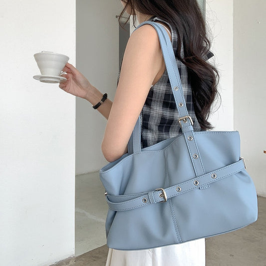 Forår Sommar Pendler Tote Taske Moderigtig Minimalistisk Stil