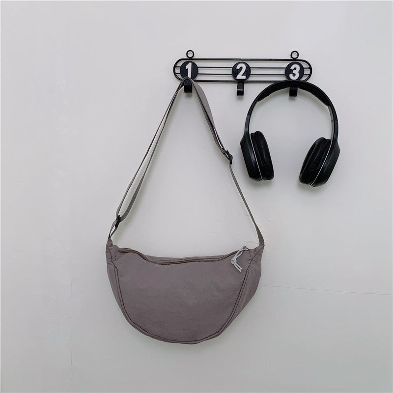 Solid Color Fashion Western Style All-matching Ins Korean Style Shoulder Messenger Bag