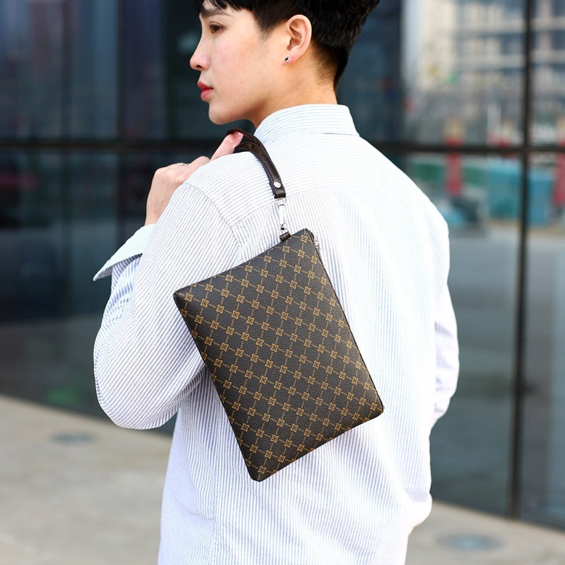 Herre Clutch Clutch Kuvertpakke Casual Ginghamternet