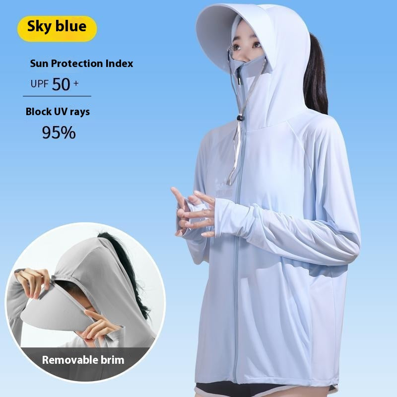 Women's Sun Protection Thin Breathable Hood Coat