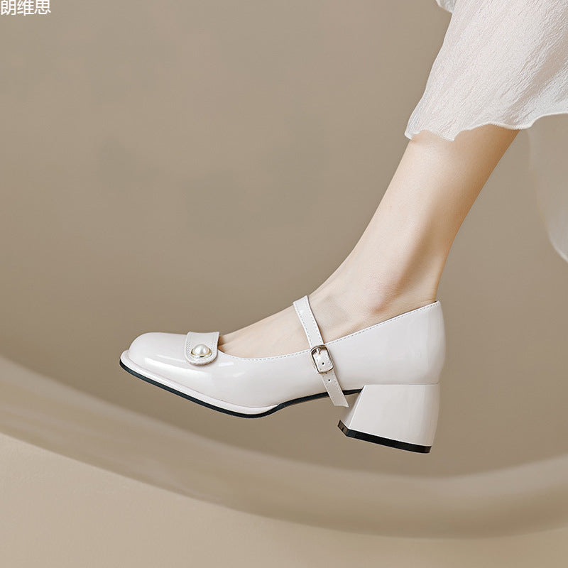 French Style With Fairy Chunky Heel Pumps Plus Size