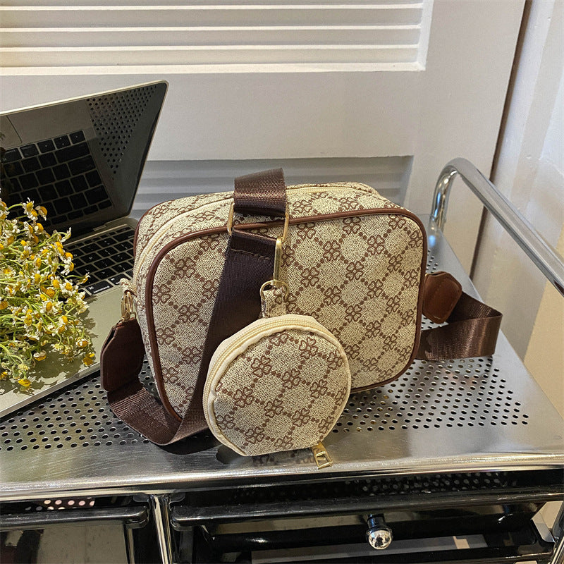 Vintage Mønster Crossbody Tasker Til Kvinder Skulder Shell Taske Trend Lille Pung Og Håndtaske Luksus Designer Kvindelig Firkantet Taske Kvindetaske