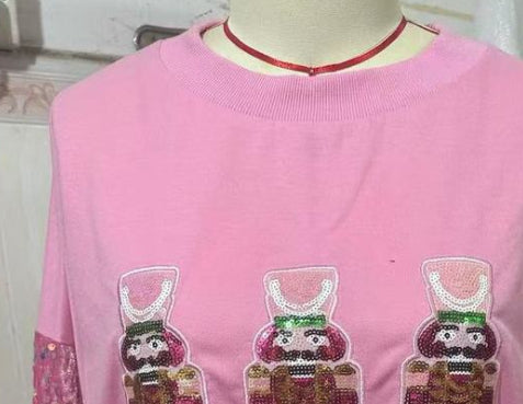 Women's Sequins Padded Top Christmas