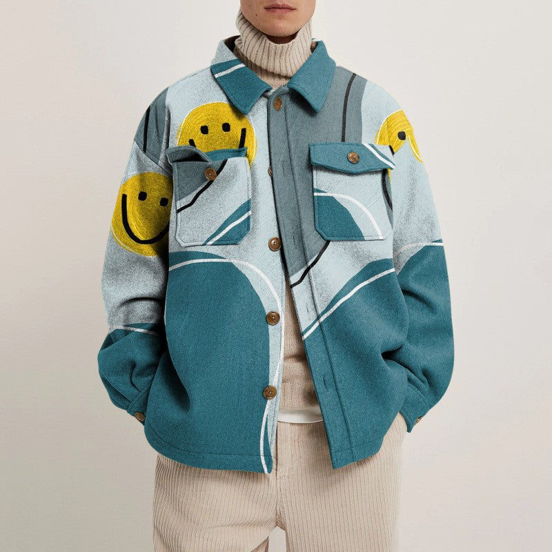 Men's Fashion Printing Youth Jacket Coat