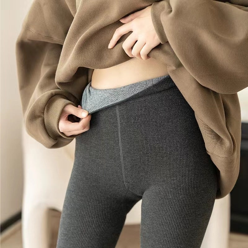 Autumn And Winter Suet Base High Waist Cotton Vertical Stripes Pantyhose