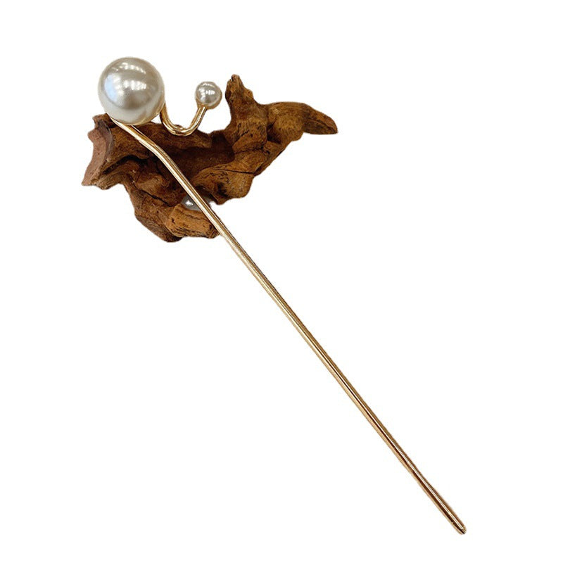 Temperament Pearl Alloy Plate Hairpin Headgear