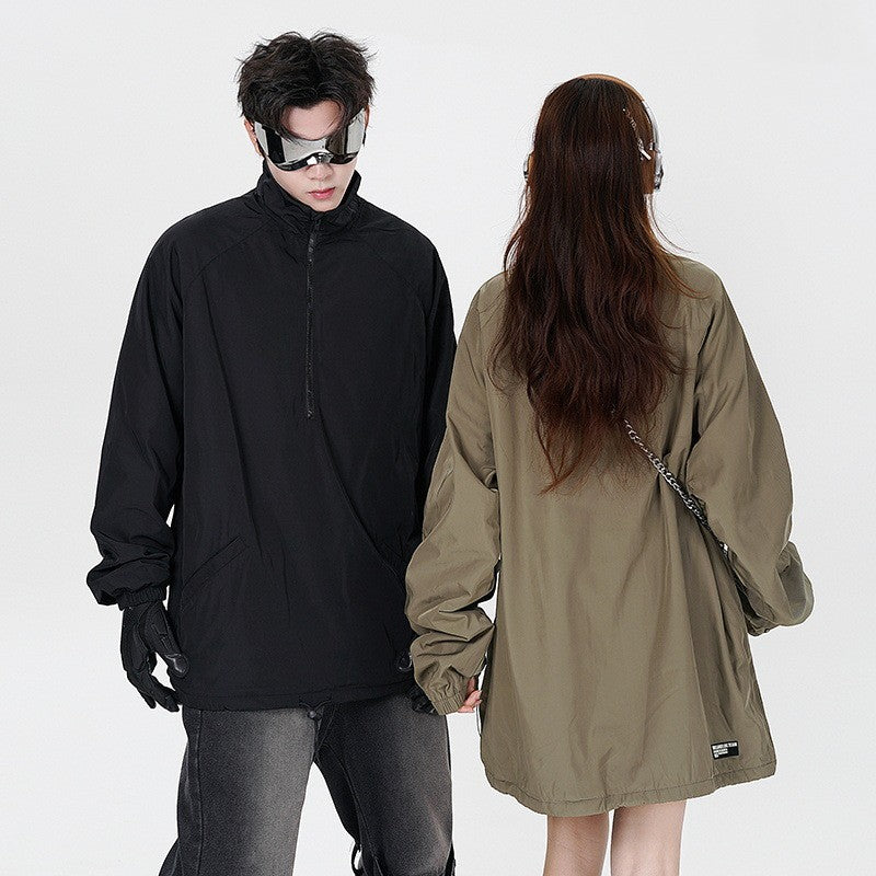 Fleece-lined Casual Loose Jacket Male