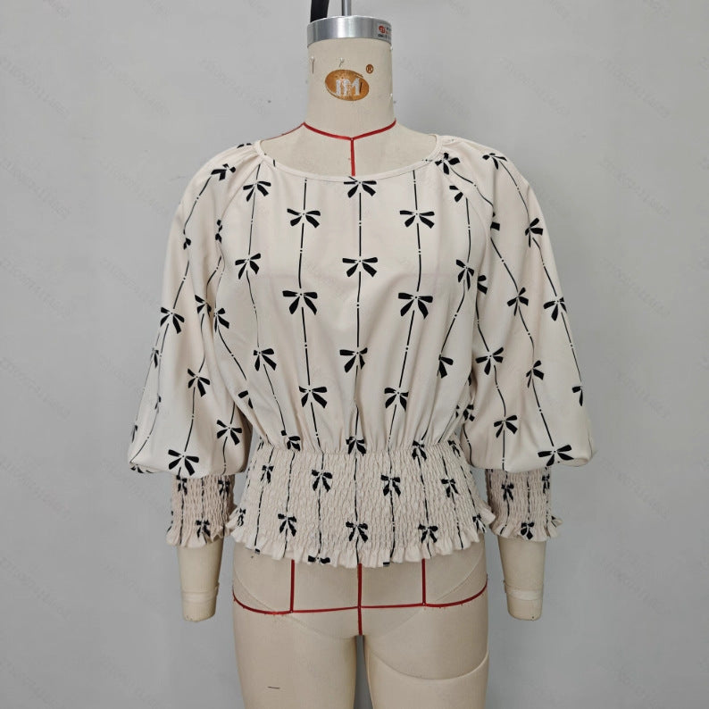 Fashionable Printed Shirt Women's Top