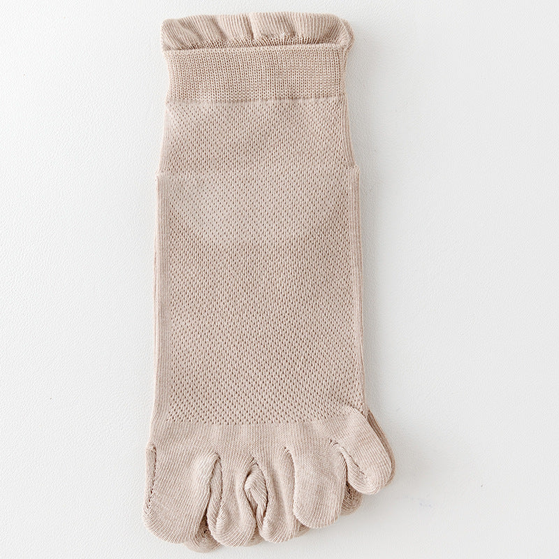 Unisex Summer Thin Mesh Five-toe Socks