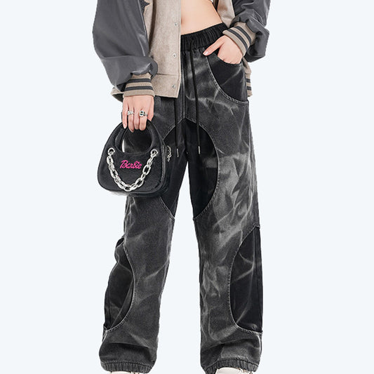 Damebukser med simpelt denimsyninger
