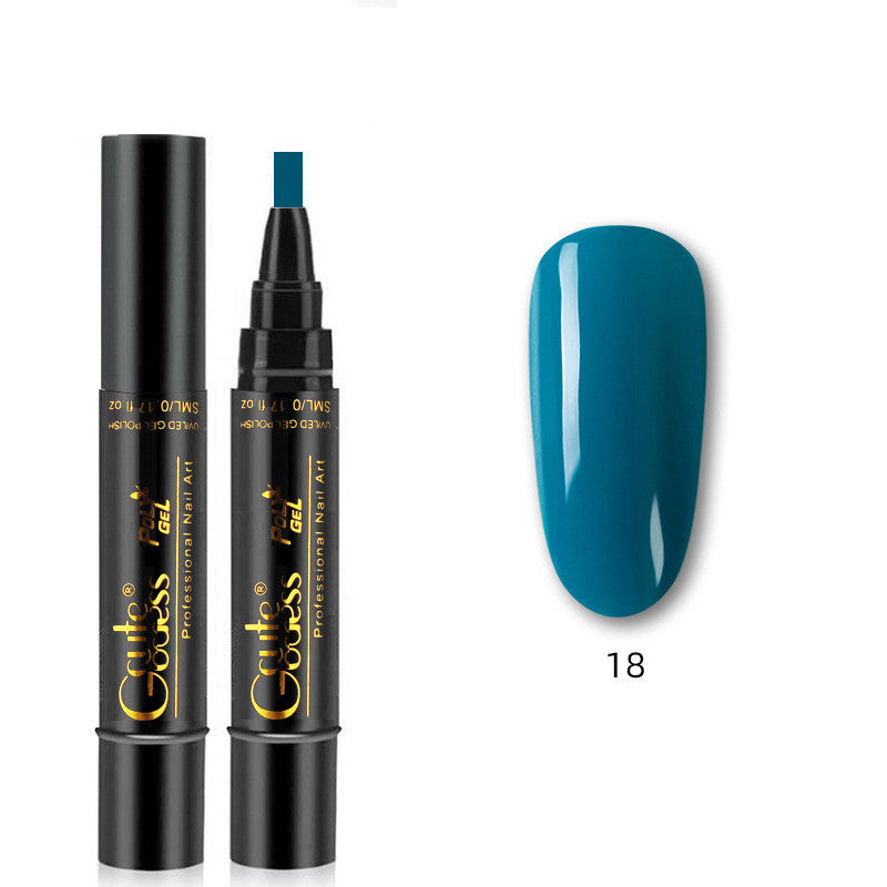 Nail Glue Pen 3 In 1   One-step Glue Phototherapy Plastic Nail Magnet Pen French Water Ripple Cat Eye Strong Magnet Pen DIY Manicure Tool Pen