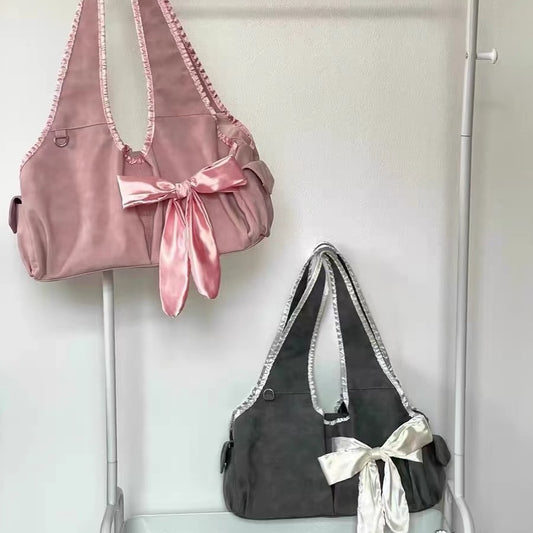 Lovely Bag Female New Niche Bow Shoulder Bag