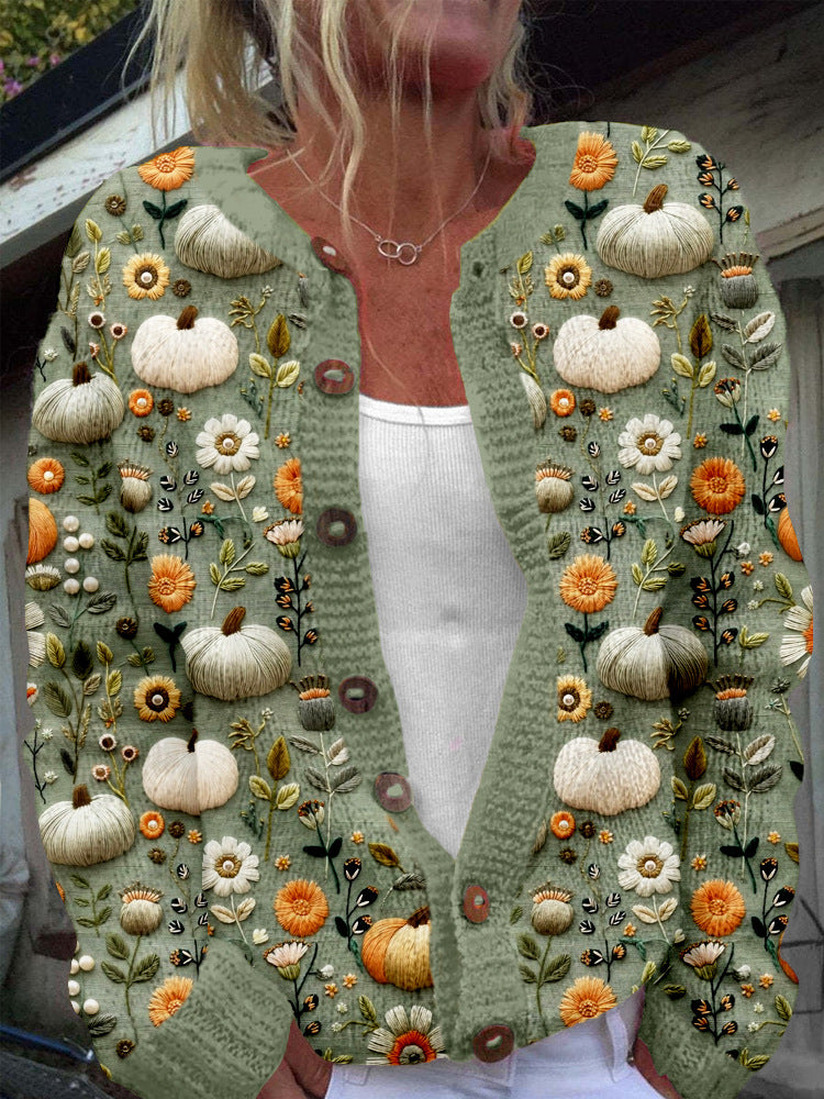 3D Digital Printing Cardigan Knitted Coat