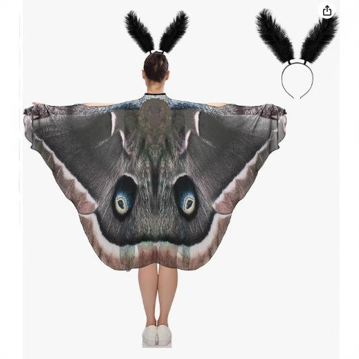 Halloween Cloak Rotating Butterfly Shawl Decoration