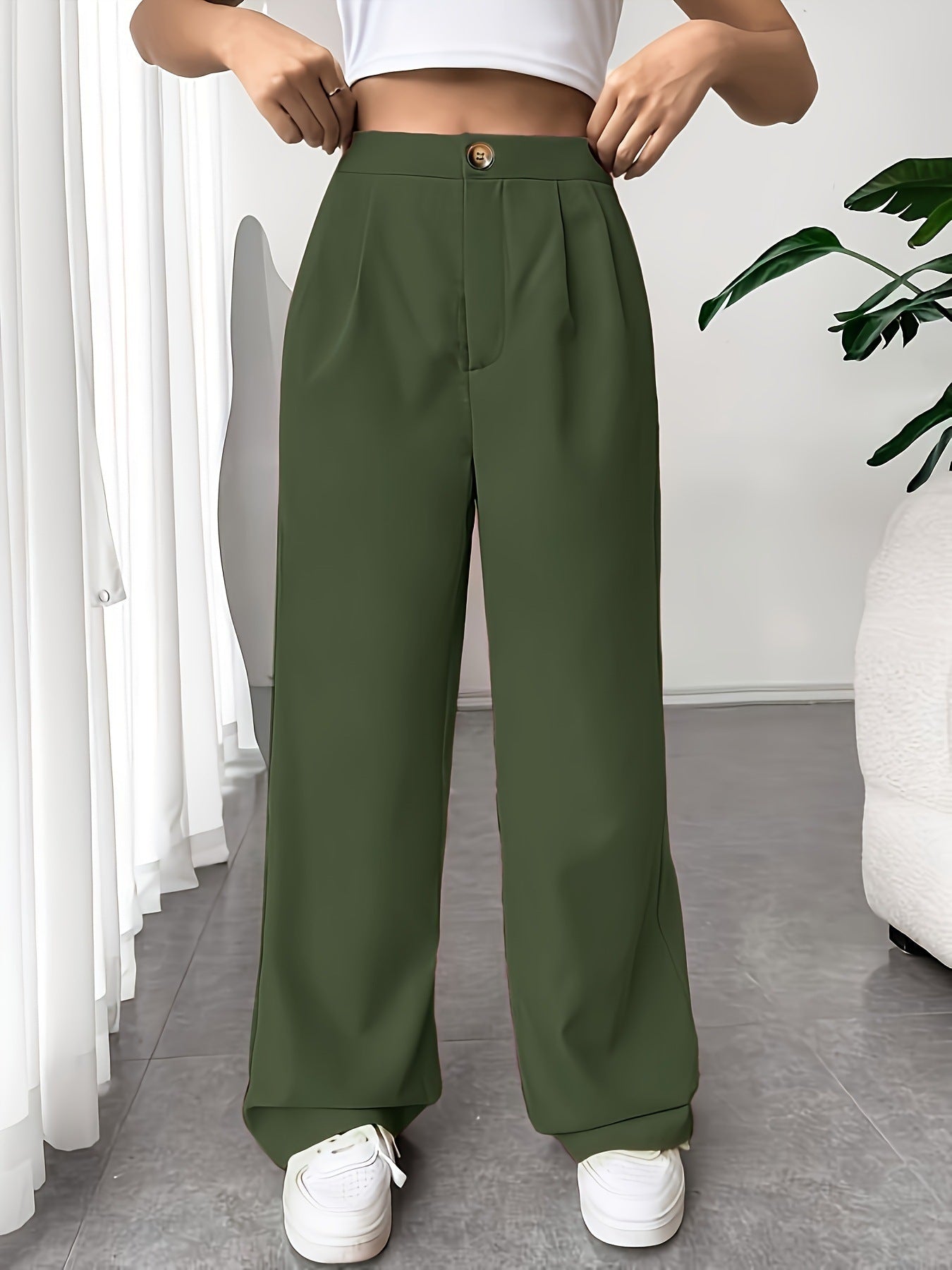 Suit Wide-leg Pants For Women High Waist Drooping Loose