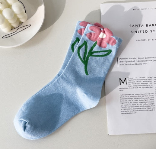 Dadongmen All-match Tulip Pile Socks Cute Stockings