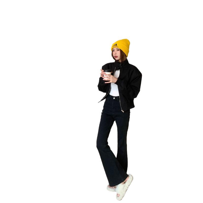 Retro skinny jeans til kvinder med lav talje og stretch