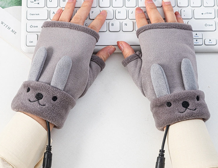 USB Power Charging Heating Gloves For Adults