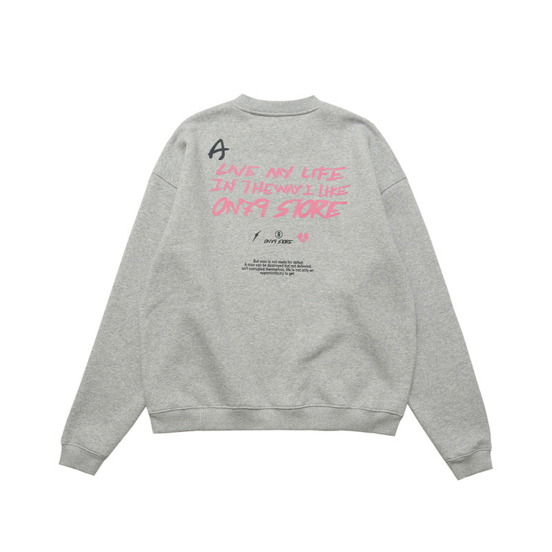 Amerikansk High Street-sweater til mænd, løs