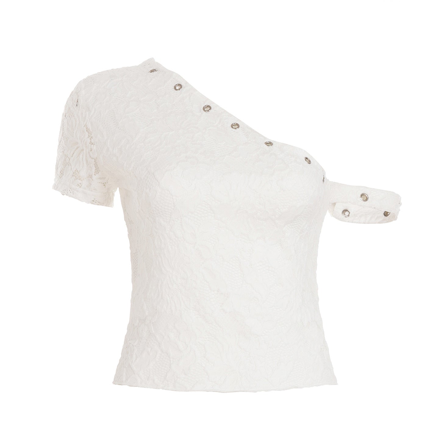 Casual Off-shoulder Trendy Short-sleeve Street-style Top With A Unique Niche Design