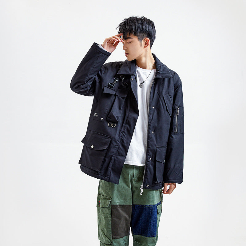 Men's Fashion Japanese Style Solid Color Jacket