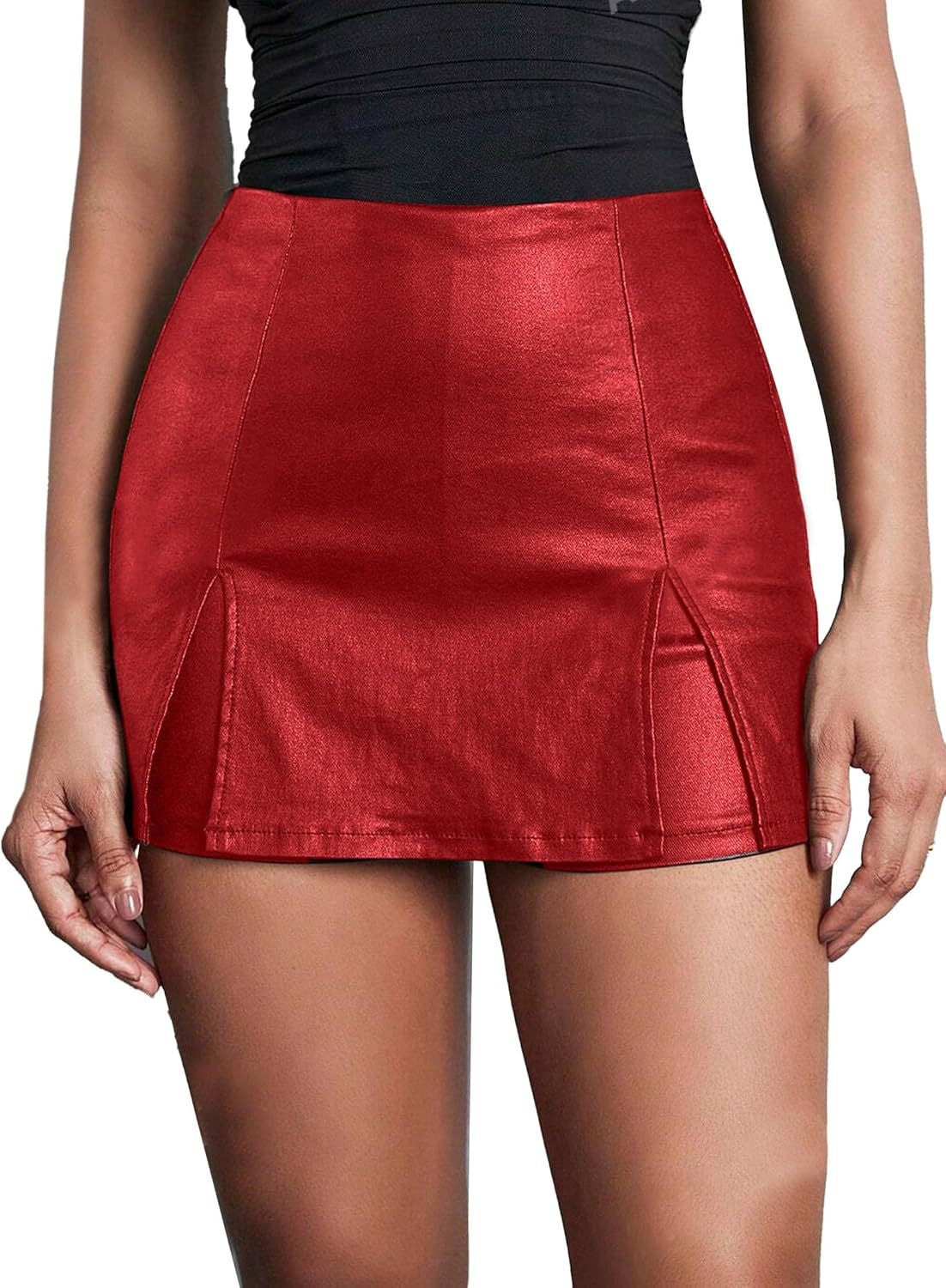 Autumn And Winter Small Leather Skirt Women's High Waist