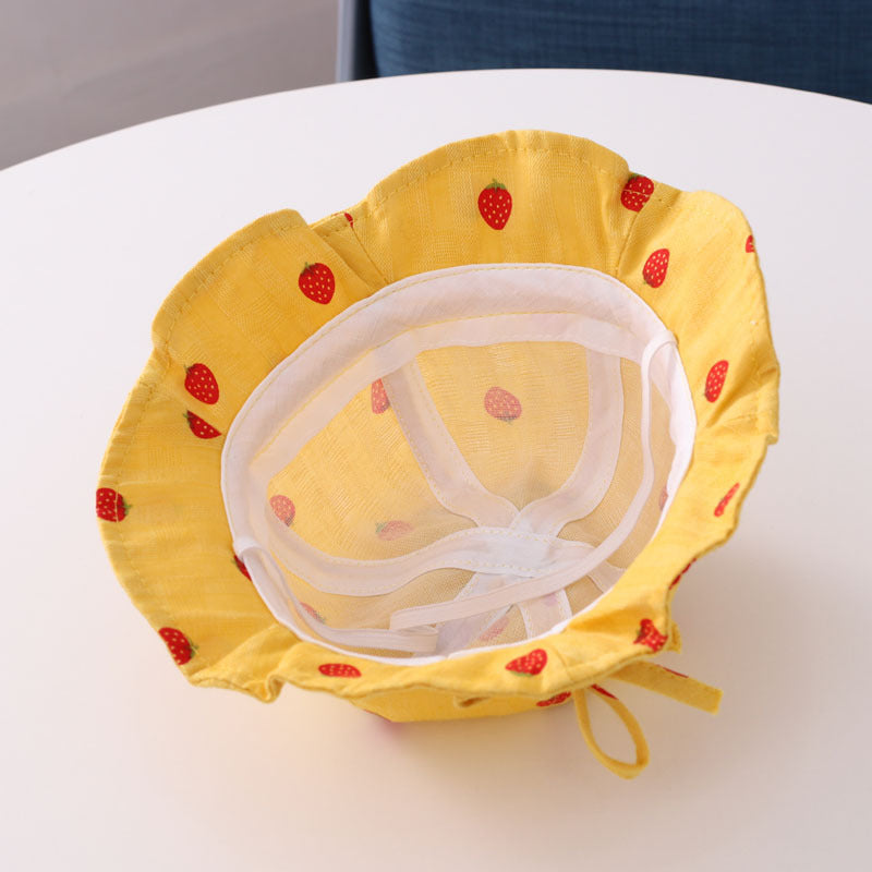 Strawberry Leaf Baby Basin Hat