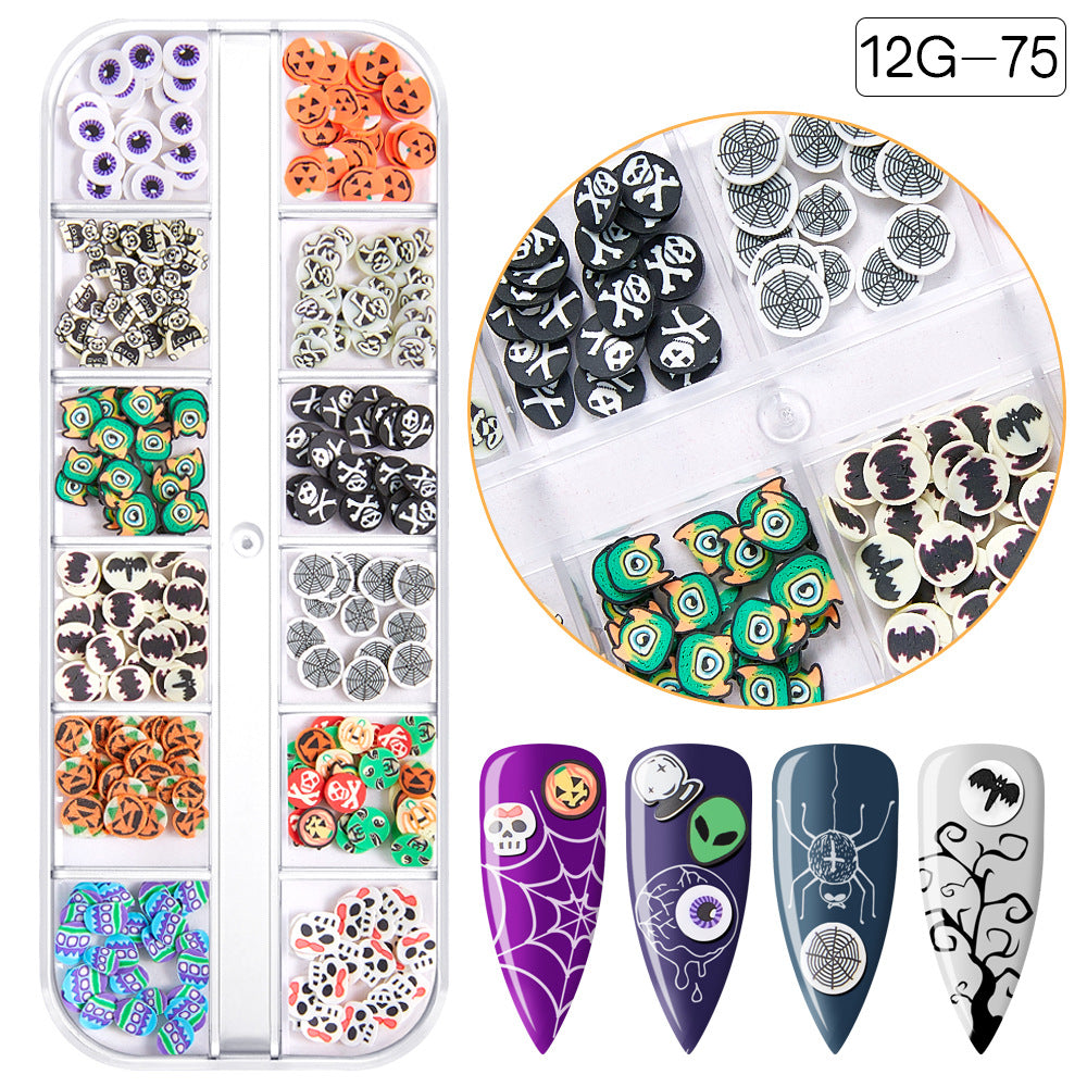 Halloween Manicure Soft Pottery Set Series Trick Or Treat Pumpkin Demon Spider Ghost Ghost