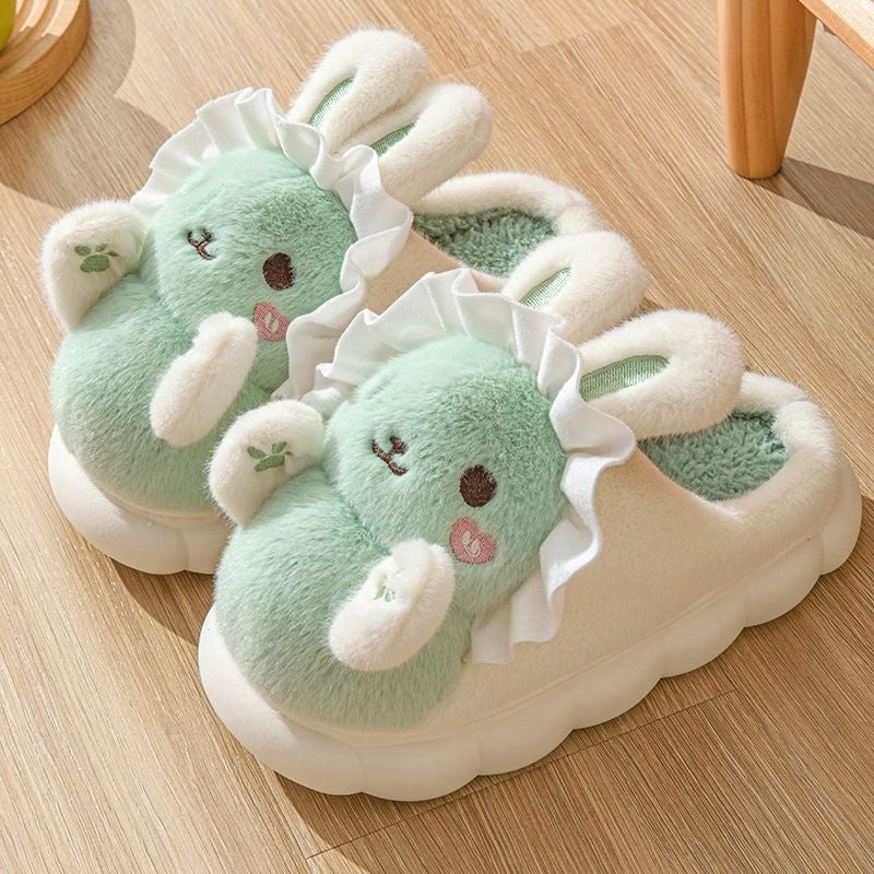 New Cute Hug Rabbit Girl Cartoon Cotton Slippers