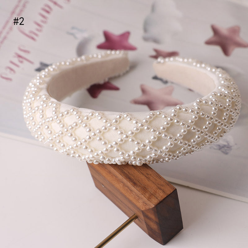 Bridal Retro Affordable Luxury Pearl Headband Hair Accessories