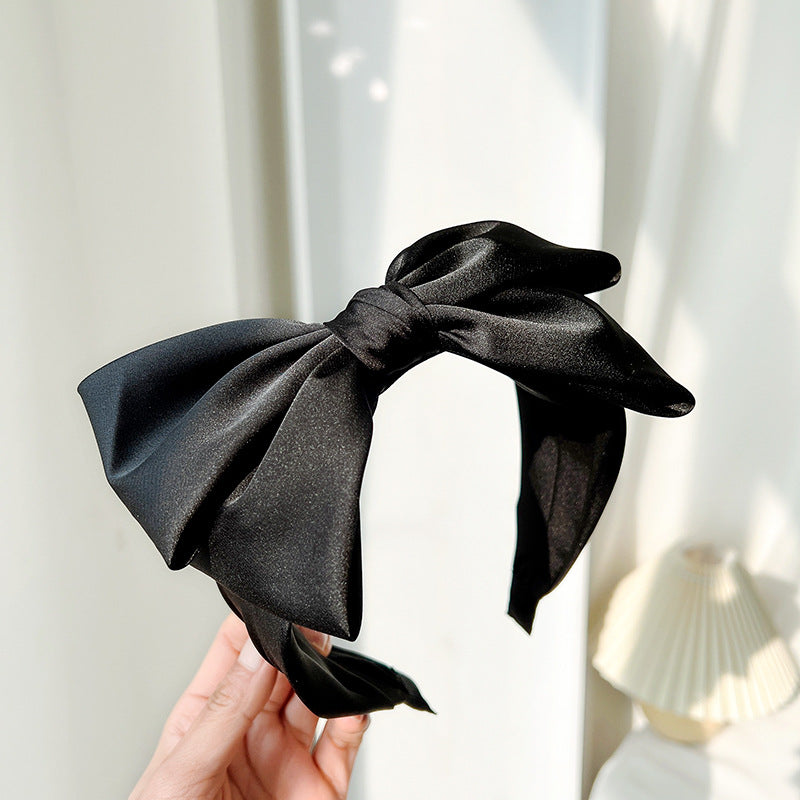 Bow Fashion Solid Color Fabric Craft Headband Hair Accessories