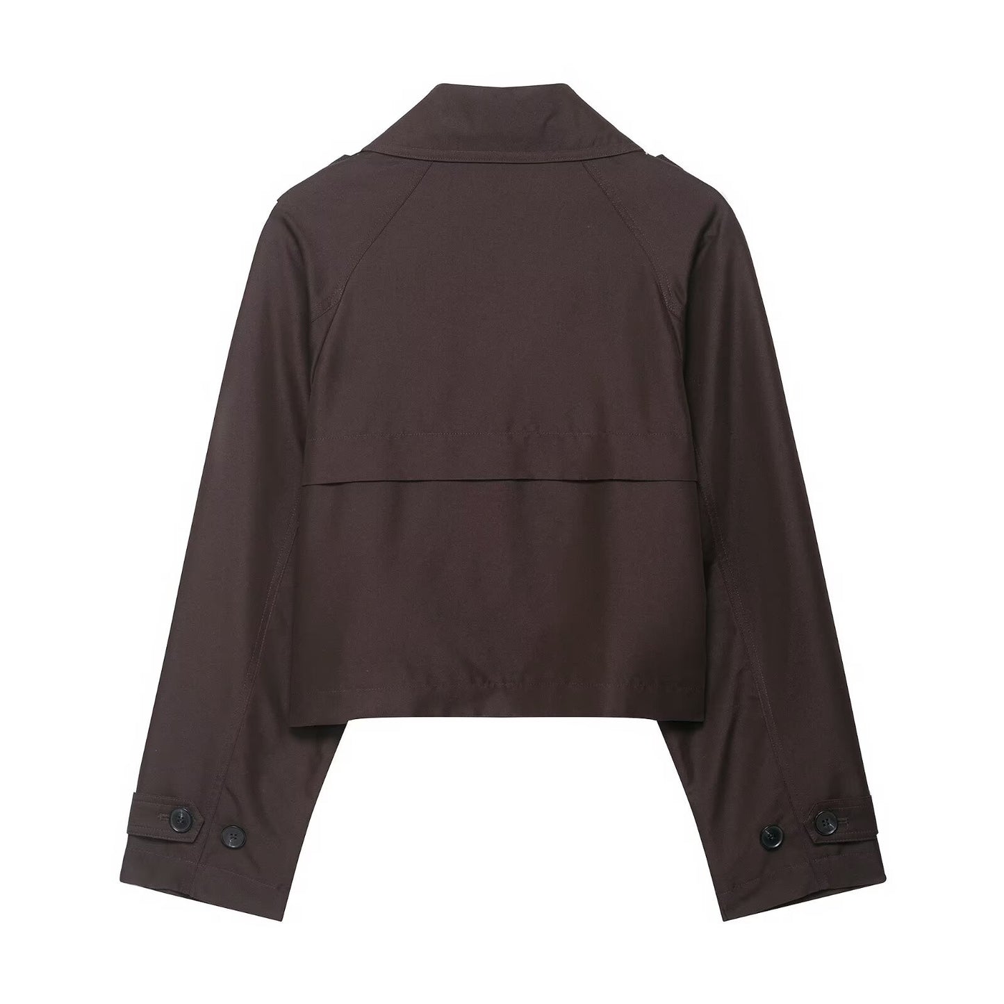 Women's Clothing Double Breasted Short Trench Coat