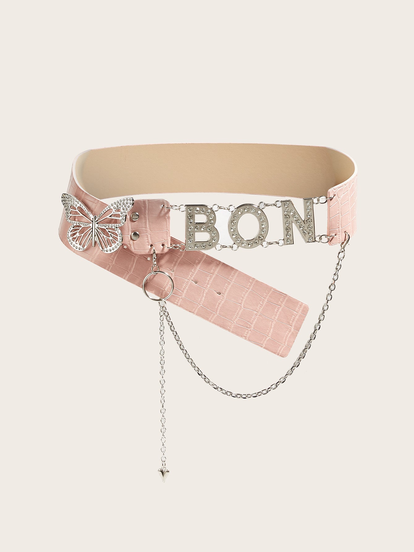 American Retro Decoration Butterfly Drill Buckle Personality Belt
