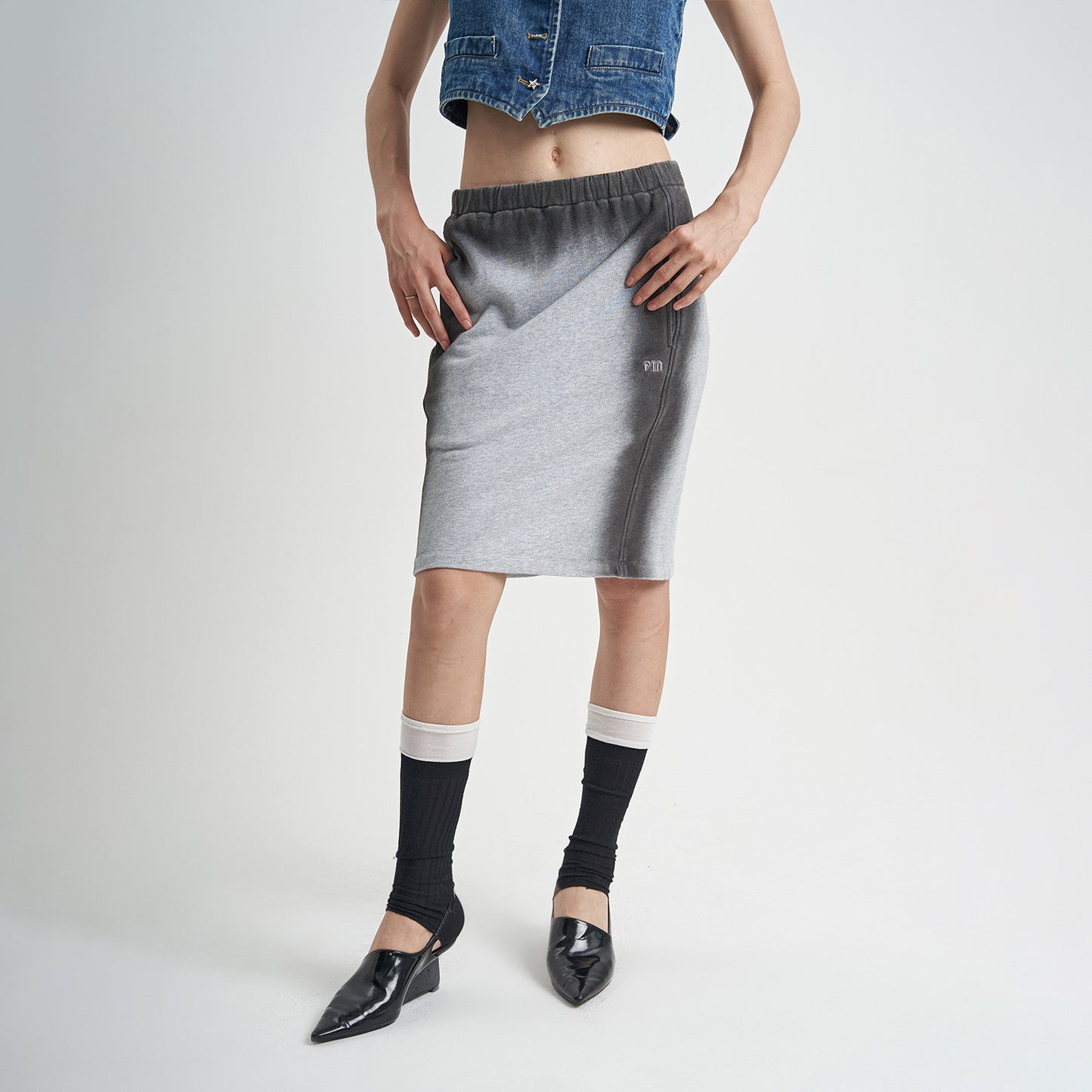 Women's High Waist Slim-fit Cotton Skirt