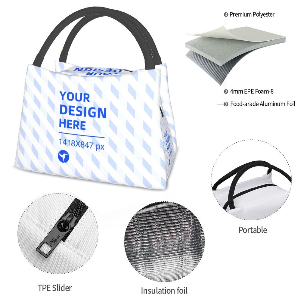 Portable Aluminum Foil Insulated Refrigerated Lunch Bag