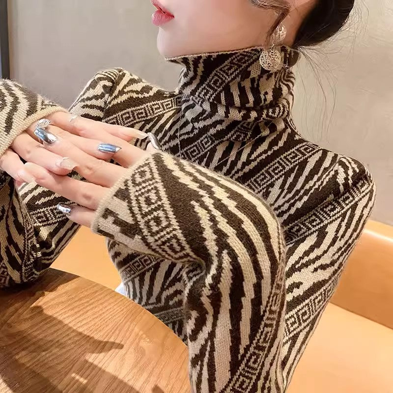 Women's Turtleneck Sweater Autumn And Winter Undershirt Top