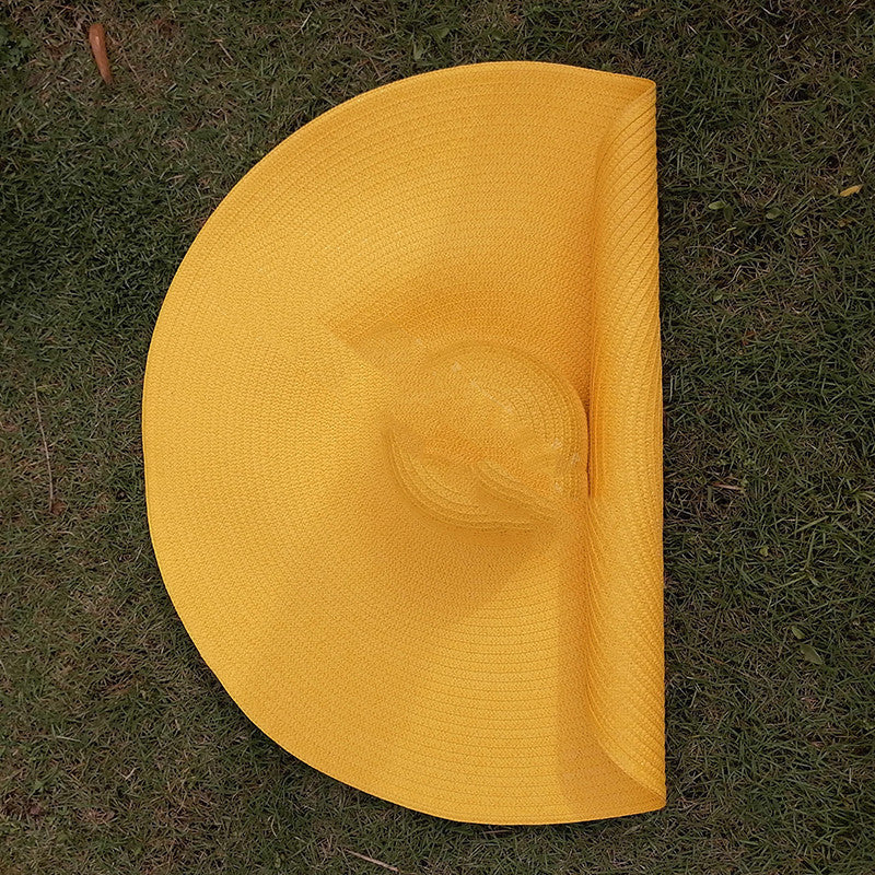 New Women's European And American Big Brim Straw Hat Foldable